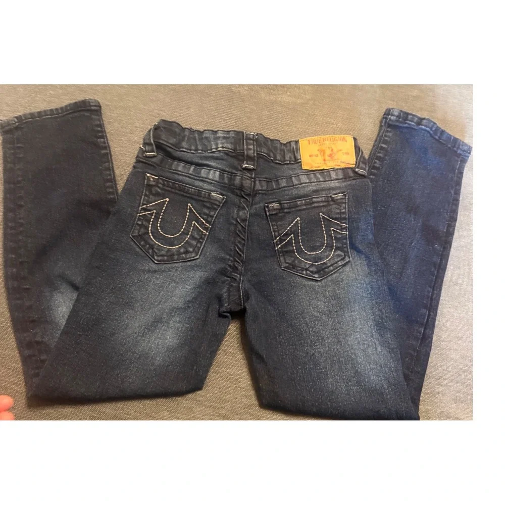 True Religion‎ Kids Geno Relaxed Slim Dark Wash Denim Jeans Size 7